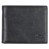 Men's Full Grain Cowhide Leather Bifold Wallet, Black