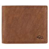Men's Full Grain Cowhide Leather Bifold Wallet, Dark Brown