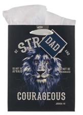 Strong And Courageous Dad Gift Bag, Medium