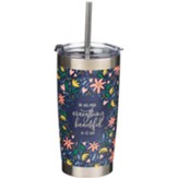 Everything Beautiful Stainless Steel Travel Mug With Straw
