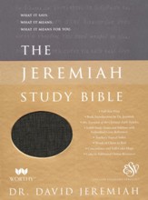 ESV Jeremiah Study Bible--soft leather-look, bronze