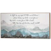 I Lift My Eyes Mountain Silhouette Wall Plaque