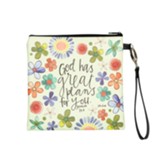 God Has Great Plans For You Square Wristlet