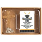 Cross Figurine with Congratulations Grad Card