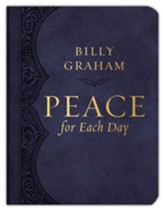 Peace for Each Day, Large-Print--soft leather-look, navy  blue