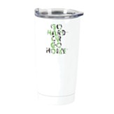 Go Hard or Go Home, Soccer Stainless Steel Tumbler, White