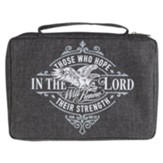 Hope In the Lord Bible Cover, Gray, Medium