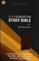 KJV Foundation Study Bible--imitation leather, earth brown