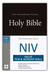 NIV Value Pew and Worship Bible--hardcover, black