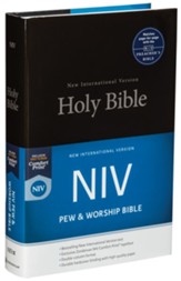 NIV Pew and Worship Bible--hardcover, black