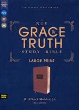 NIV Grace and Truth Large-Print Study Bible, Comfort Print--soft leather-look, brown (indexed)