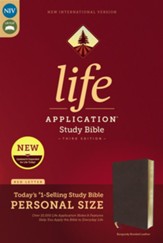 NIV Life Application Study Bible, Third Edition, Personal Size, Bonded Leather, Burgundy