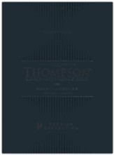 NASB Thompson Chain-Reference Bible, Comfort Print, Art Gilded Edges--premium goatskin leather, tan - Imperfectly Imprinted Bibles