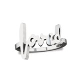 Loved, Sterling Silver Words of Life Ring, Size 5