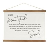 She Was Beautiful Framed Canvas Banner