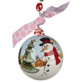 Wish You A Merry Christmas Snowman Ornament