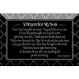 Prayer For My Son Glass Plaque