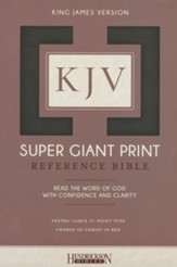 KJV Super Giant Print Reference Bible, Imitation leather, black, thumb indexed - Slightly Imperfect