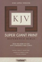 KJV Super Giant Print Reference Bible, flexisoft brown, thumb indexed