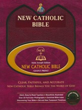 St. Joseph New Catholic Bible (NCB), Giant Print, Bonded Leather Burgundy