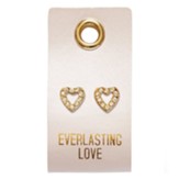 Everlasting Love, Heart, Leather Tag Earrings
