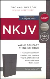 NKJV Value Compact Thinline Bible, Imitation Leather, Black