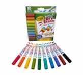 Crayola Washable Dry Erase Chisel Tip Markers, 10 Pieces