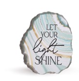 Let Your Light Shine Faux Geode Tabletop Plaque