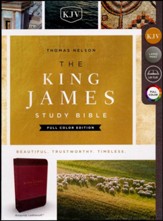 KJV Study Bible Full-Color Edition, Imitation Leather, Burgundy