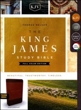 KJV Study Bible Full-Color Edition, Imitation Leather, Brown, Indexed