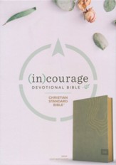 CSB (in)courage Devotional Bible--soft leather-look, sage