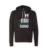 2 + 5 = 5,000 Hooded Sweatshirt, Black, X-Large