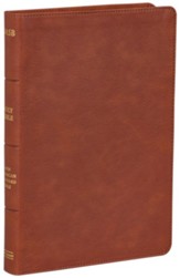 NASB 2020 Large Print Thinline Bible--soft leather-look, burnt sienna