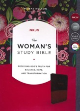 The NKJV Woman's Study Bible, Imitation Leather Brown/Burgundy, Full-Color - Imperfectly Imprinted Bibles