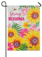 Spring Blessings Garden Suede Flag