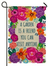 A Garden is a Friend Garden Applique Flag
