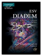 ESV Diadem Reference Edition with Apocrypha, Black Calf Split Leather, Red-letter Text