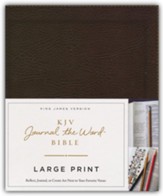 KJV Journal the Word Bible, Large Print, Bonded Leather Brown, Red Letter Edition