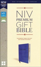 NIV, Premium Gift Bible, Leathersoft, Navy, Comfort Print