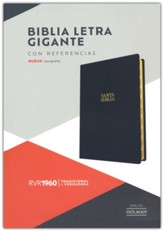 RVR 1960 Biblia letra gigante, negro, piel fabricada con indice (Giant Print Bible, Black, Indexed)