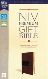 NIV, Premium Gift Bible, Leathersoft, Brown, Indexed, Comfort Print