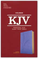 KJV Personal Size Giant Print Bible, Lavender LeatherTouch