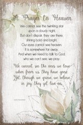 A Prayer To Heaven Plaque
