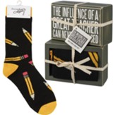 Great Teacher, Box Sign & Sock Set