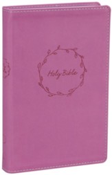 KJV, Deluxe Gift Bible, Imitation Leather, Pink, Red Letter Edition