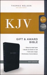 KJV, Gift and Award Bible, Imitation Leather, Black - Slightly Imperfect