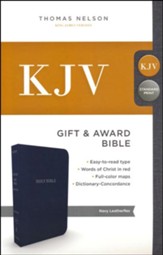 KJV, Gift and Award Bible, Imitation  Leather, Blue