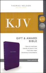 KJV, Gift and Award Bible, Imitation  Leather, Purple