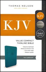 KJV, Value Thinline Bible, Compact, Imitation Leather, Teal