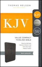 KJV, Value Thinline Bible, Compact, Imitation Leather, Black